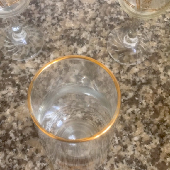 Set of 3 22k Gold Rim/Print 1988 Canada Olympic Torch Champaign Flutes 8” High - Picture 6 of 8